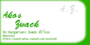 akos zwack business card